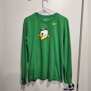 Nike Oregon Ducks Green Long Sleeve Shirt Medium